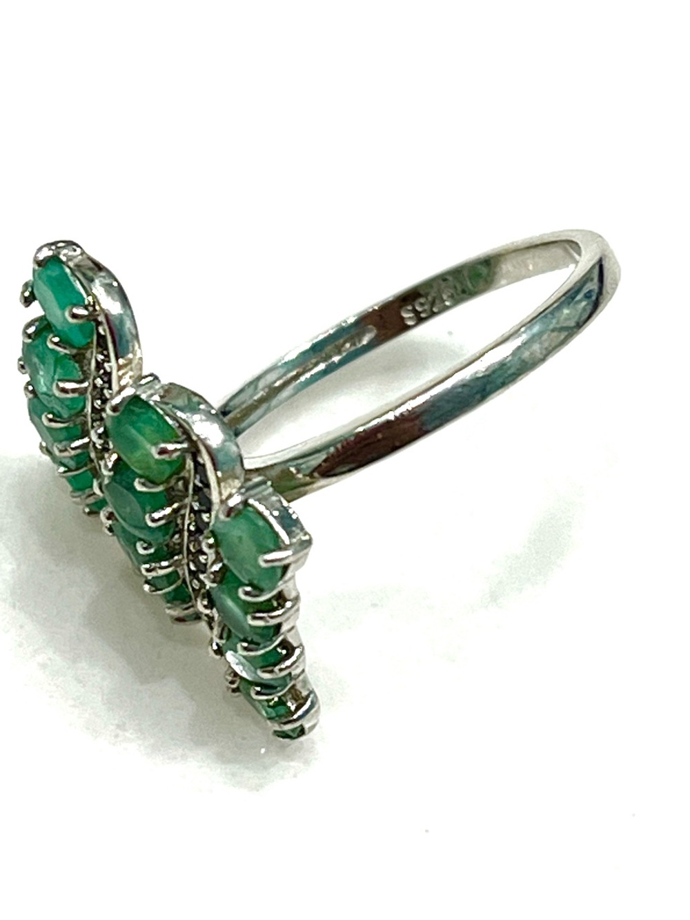 Genuine Emerald 14KGP Ring - Picture 4 of 5